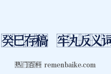 癸巳存稿·牢丸反义词是什么意思的图片